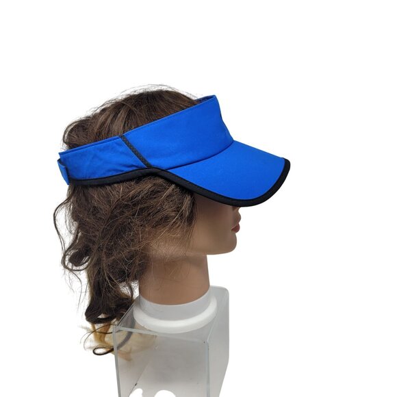 Under Armour Unisex OSFA Blue Sports Visor Hat Adjustable Hook & Loop Closure - Picture 5 of 8